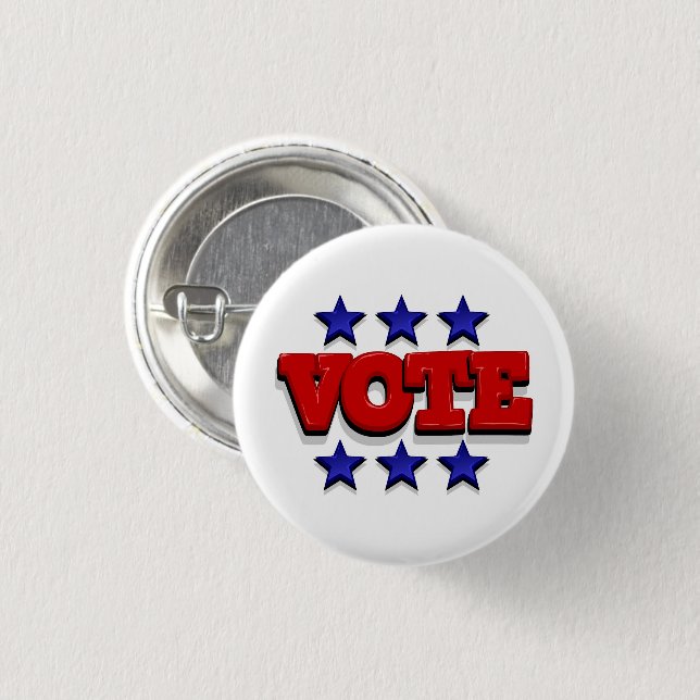 Vote 1 Inch Round Button (Front & Back)