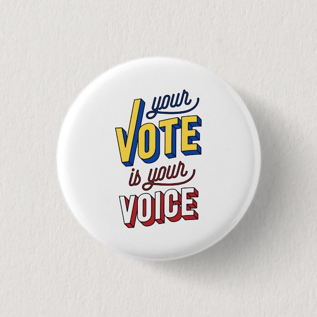 Vote 1 Inch Round Button (Front)