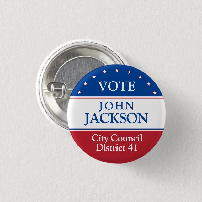 Vote 1 Inch Round Button (Front & Back)