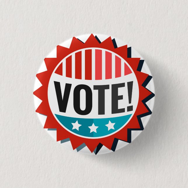 Vote 1 Inch Round Button (Front)