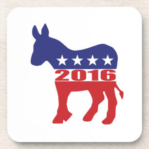 Vote 2016 Democratic Party Coaster