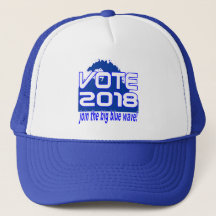 VOTE 2018 Blue Wave trucker hat