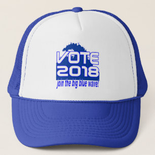 VOTE 2018 Blue Wave trucker hat
