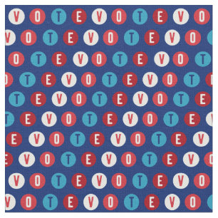 Vote 2020 mod dots navy fabric