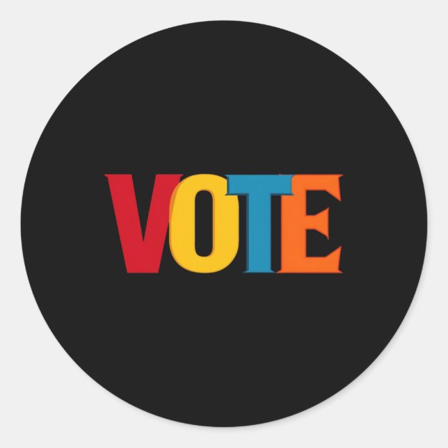 Vote 2024  classic round sticker (Front)