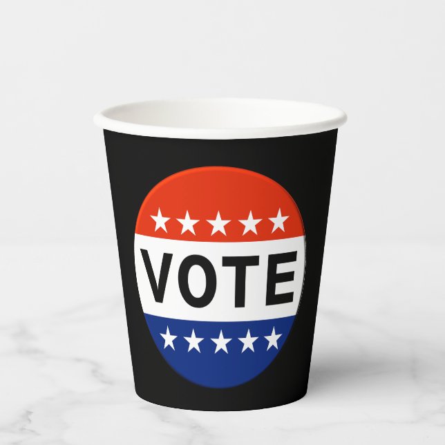 Vote 2026 Midterm Election Paper Cups (Front)