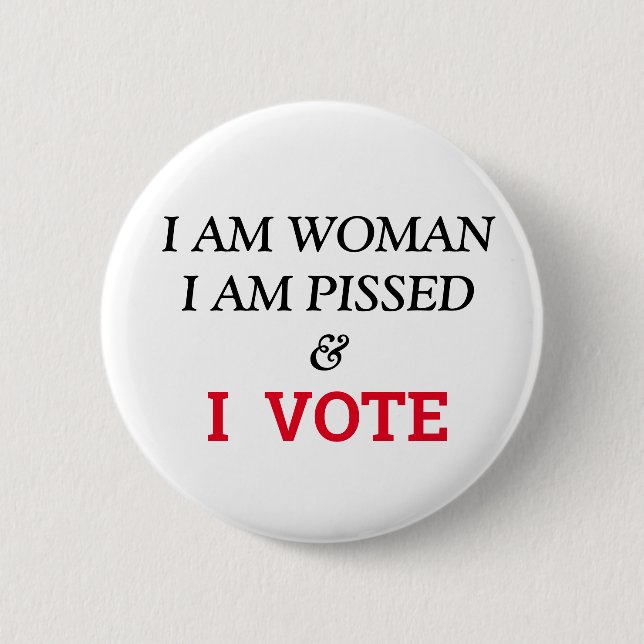 Vote 2 Inch Round Button (Front)