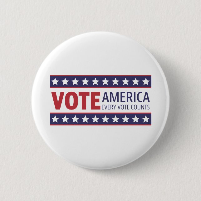 Vote 2 Inch Round Button (Front)
