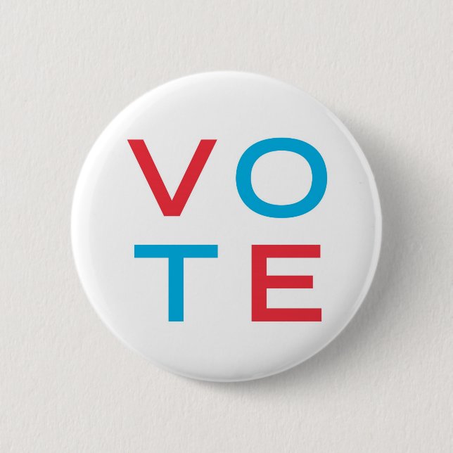 vote 2 inch round button (Front)