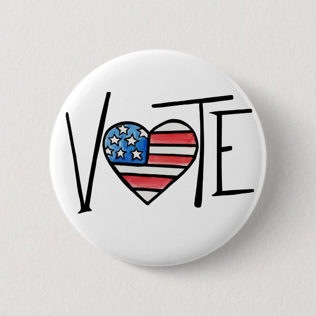 VOTE  2 INCH ROUND BUTTON (Front)