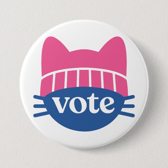 Vote 3 Inch Round Button (Front)