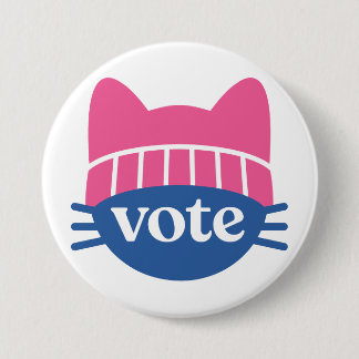Vote 3 Inch Round Button
