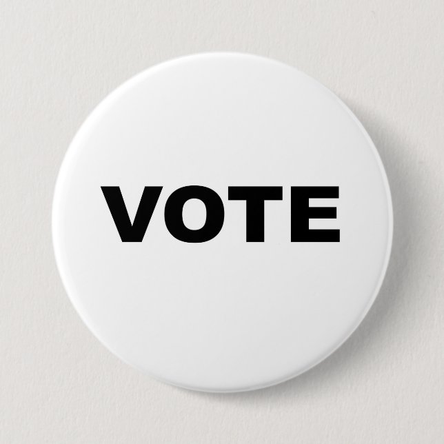 Vote 3 Inch Round Button (Front)