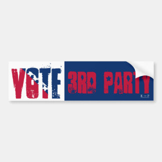 Vote 3rd Party Bumper Sticker