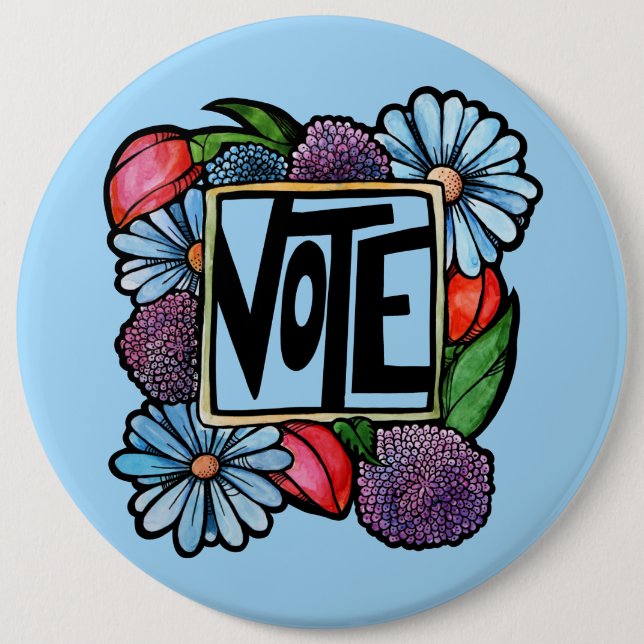 VOTE 6 INCH ROUND BUTTON (Front)
