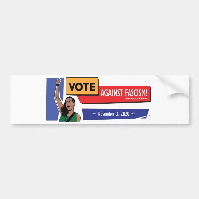 Vote Against Fascism Bumper Sticker (Front)