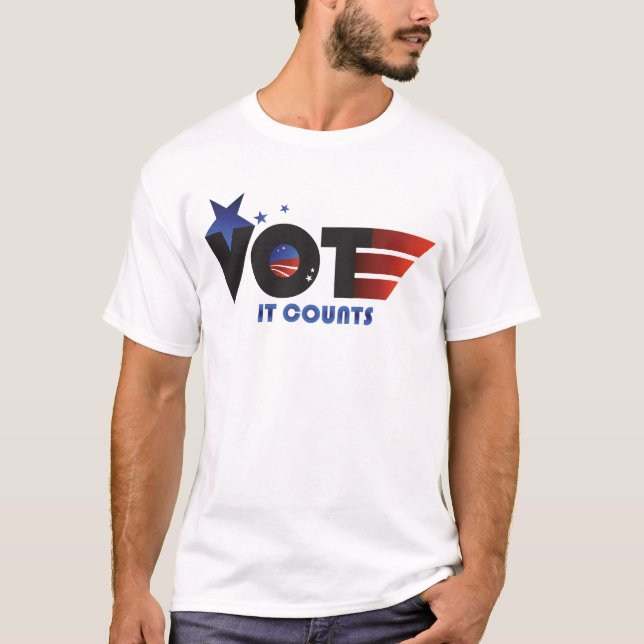 Vote America - It counts T-shirt (Front)