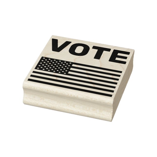 VOTE American flag Rubber Stamp (Stamp)