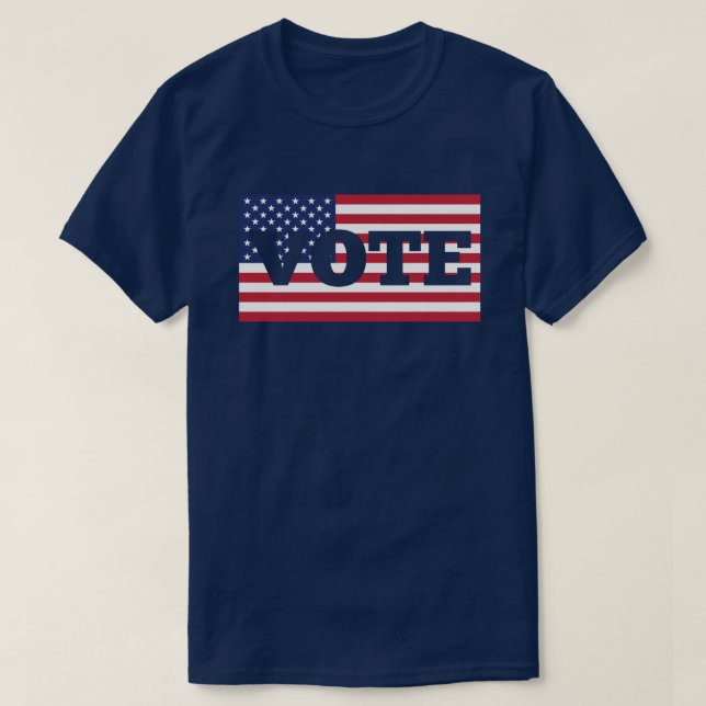 Vote American Flag T-Shirt (Design Front)