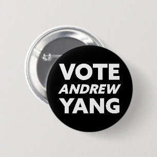 Vote Andrew Yang New York City Mayor Black 2 Inch Round Button