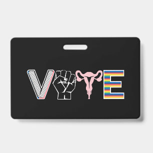 Vote Banned Books Reproductive Rights BLM LGBTQ Badge