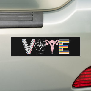Vote Banned Books Reproductive Rights BLM LGBTQ Bumper Sticker