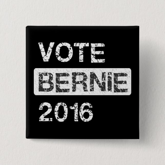 Vote Bernie Sanders 2016 2 Inch Square Button (Front)