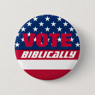 Vote Biblically 2 Inch Round Button