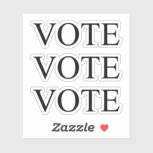 "vote" black letters - 3 per sheet