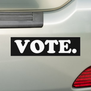 vote - black / white - Bumper Sticker