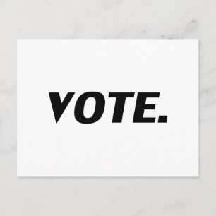 "Vote" black white Postcard