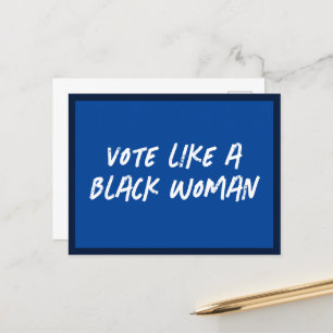 Vote Blue 2024 Comme Une Carte Postale De Femme No