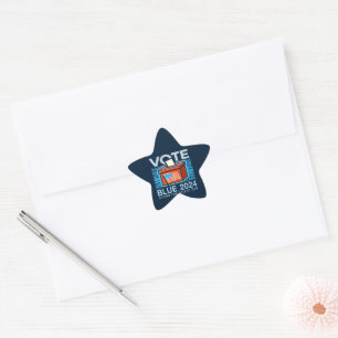 Vote Blue 2024 Presidential Election Star Sticker