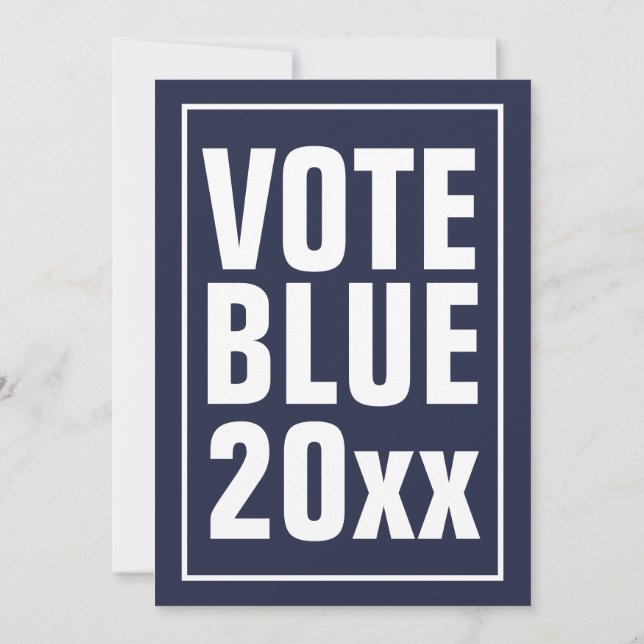 Vote Blue 2024 USA Election Invitation (Back)