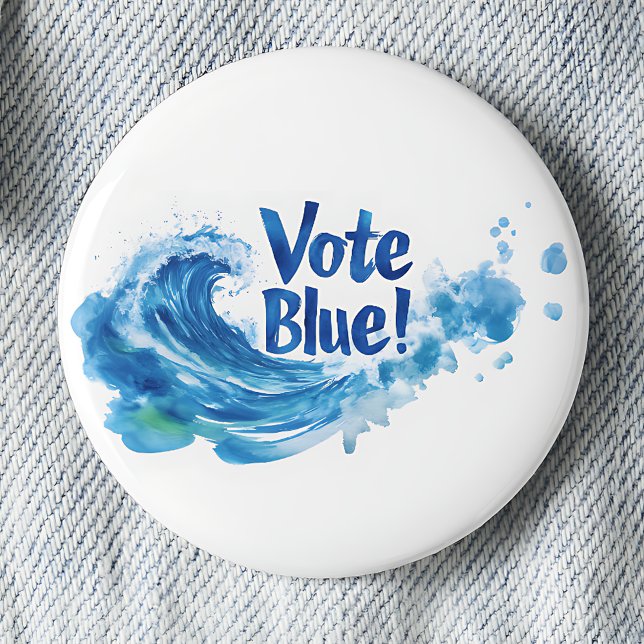 Vote Blue 2 Inch Round Button (Creator Uploaded)