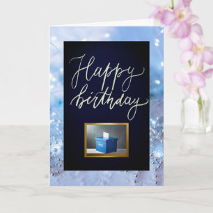 Vote Blue Birthday Card