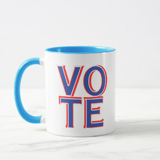 Vote Blue Coffe Mug Cup Elections Campaign 
