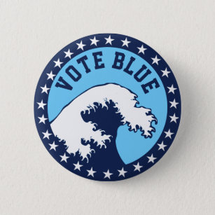 VOTE BLUE Democratic Blue Wave Political 2 Inch Round Button