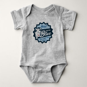Vote Blue For Real This Time Retro   Baby Bodysuit