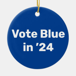 Vote Blue in 2024 Ceramic Ornament
