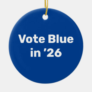 Vote Blue in 2026 Ceramic Ornament
