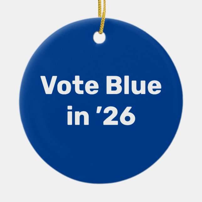 Vote Blue in 2026 Ceramic Ornament (Front)