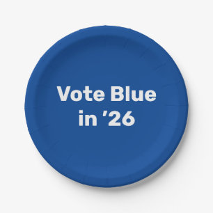 Vote Blue in 2026 Paper Plate