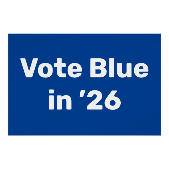Vote Blue in 2026 Poster (Front)