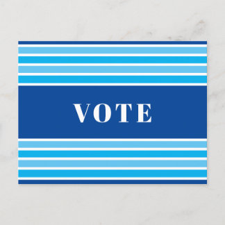 Vote. Blue Lines. Postcard