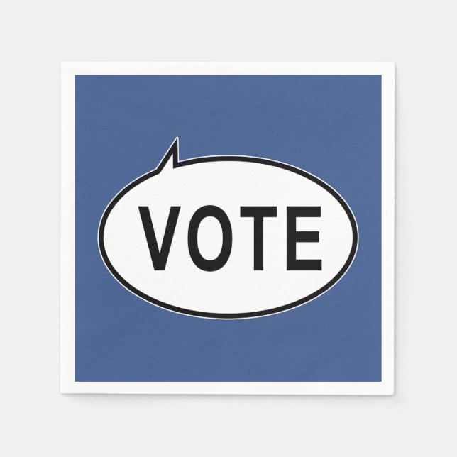 VOTE - Blue Napkin (Front)