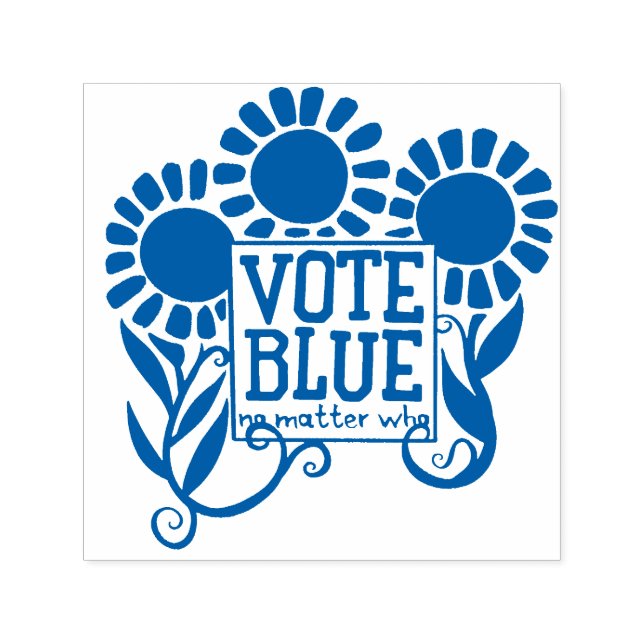Vote blue no matter who  self-inking stamp (Design)
