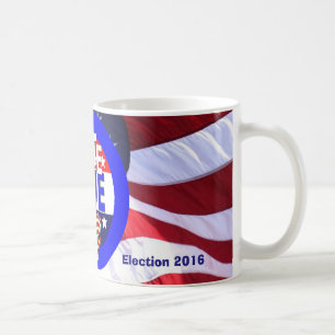 VOTE BLUE Old Glory Coffee Mug