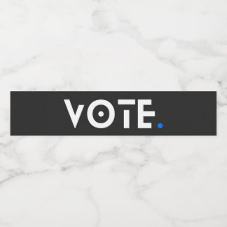 Vote Blue Period Water Bottle Label
