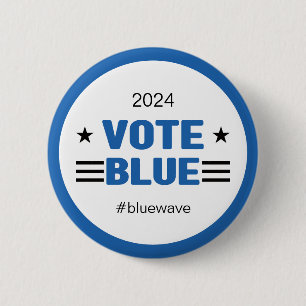 Vote Blue Political Election Campaign Message     2 Inch Round Button